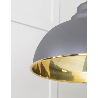 From The Anvil 49522BL - Smooth Brass Harborne Pendant in Bluff #finish_bluff