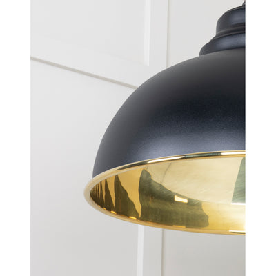 From The Anvil 49522EB - Smooth Brass Harborne Pendant in Elan Black #finish_elan-black