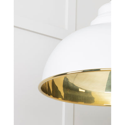 From The Anvil 49522F - Smooth Brass Harborne Pendant in Flock #finish_flock