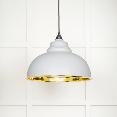 From The Anvil 49522F - Smooth Brass Harborne Pendant in Flock  #finish_flock