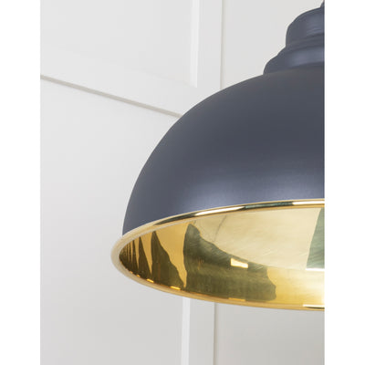 From The Anvil 49522SL - Smooth Brass Harborne Pendant in Slate #finish_slate