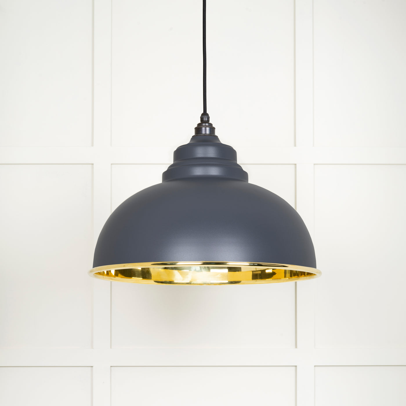 From The Anvil 49522SL - Smooth Brass Harborne Pendant in Slate  #finish_slate