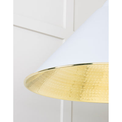 From The Anvil 49523BI - Hammered Brass Hockley Pendant in Birch #finish_birch