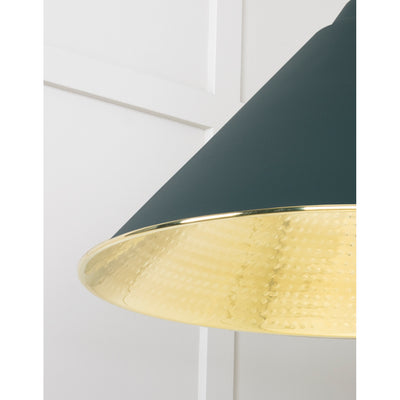 From The Anvil 49523DI - Hammered Brass Hockley Pendant in Dingle #finish_dingle