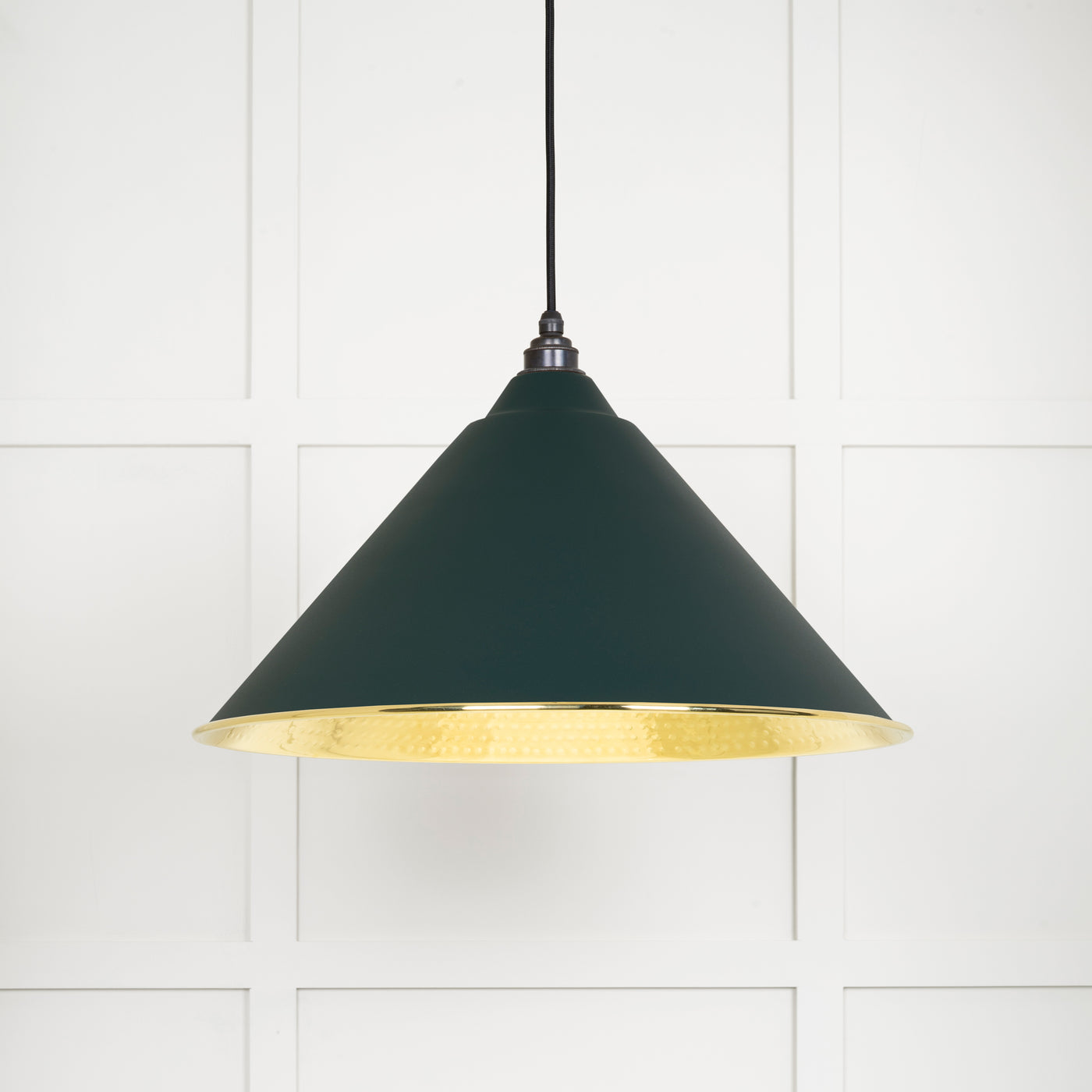 From The Anvil 49523DI - Hammered Brass Hockley Pendant in Dingle  #finish_dingle