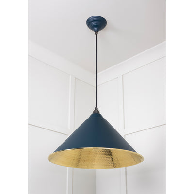 From The Anvil 49523DU - Hammered Brass Hockley Pendant in Dusk #finish_dusk