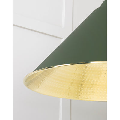 From The Anvil 49523H - Hammered Brass Hockley Pendant in Heath #finish_heath