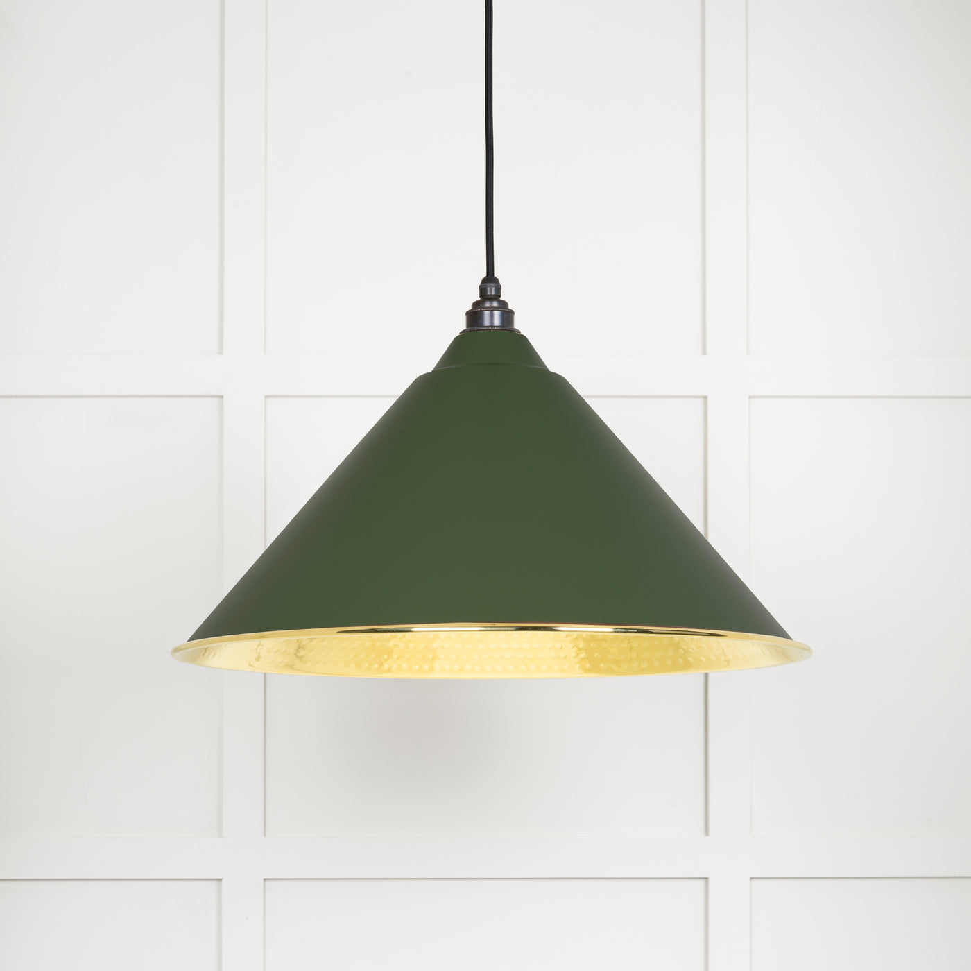 From The Anvil 49523H - Hammered Brass Hockley Pendant in Heath  #finish_heath