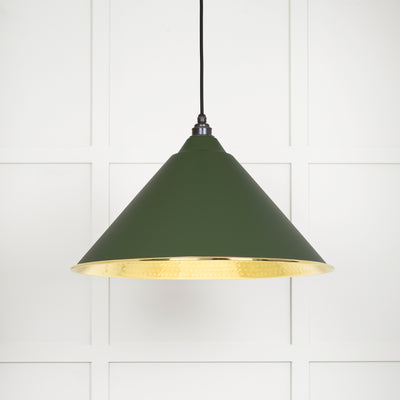 From The Anvil 49523H - Hammered Brass Hockley Pendant in Heath  #finish_heath