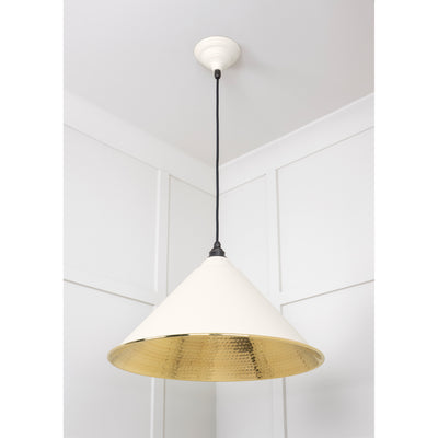 From The Anvil 49523TE - Hammered Brass Hockley Pendant in Teasel #finish_teasel