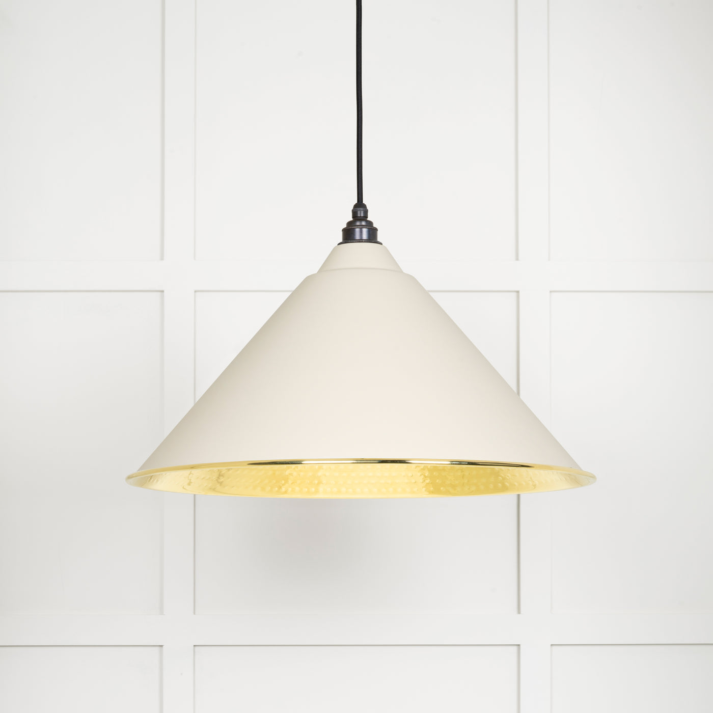 From The Anvil 49523TE - Hammered Brass Hockley Pendant in Teasel  #finish_teasel