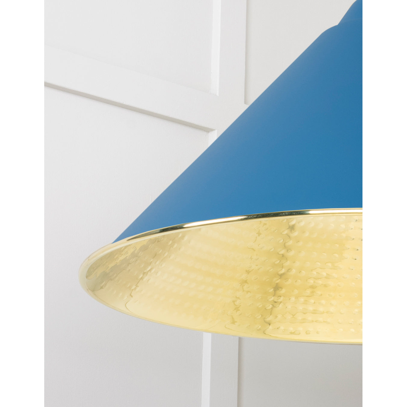 From The Anvil 49523U - Hammered Brass Hockley Pendant in Upstream #finish_upstream