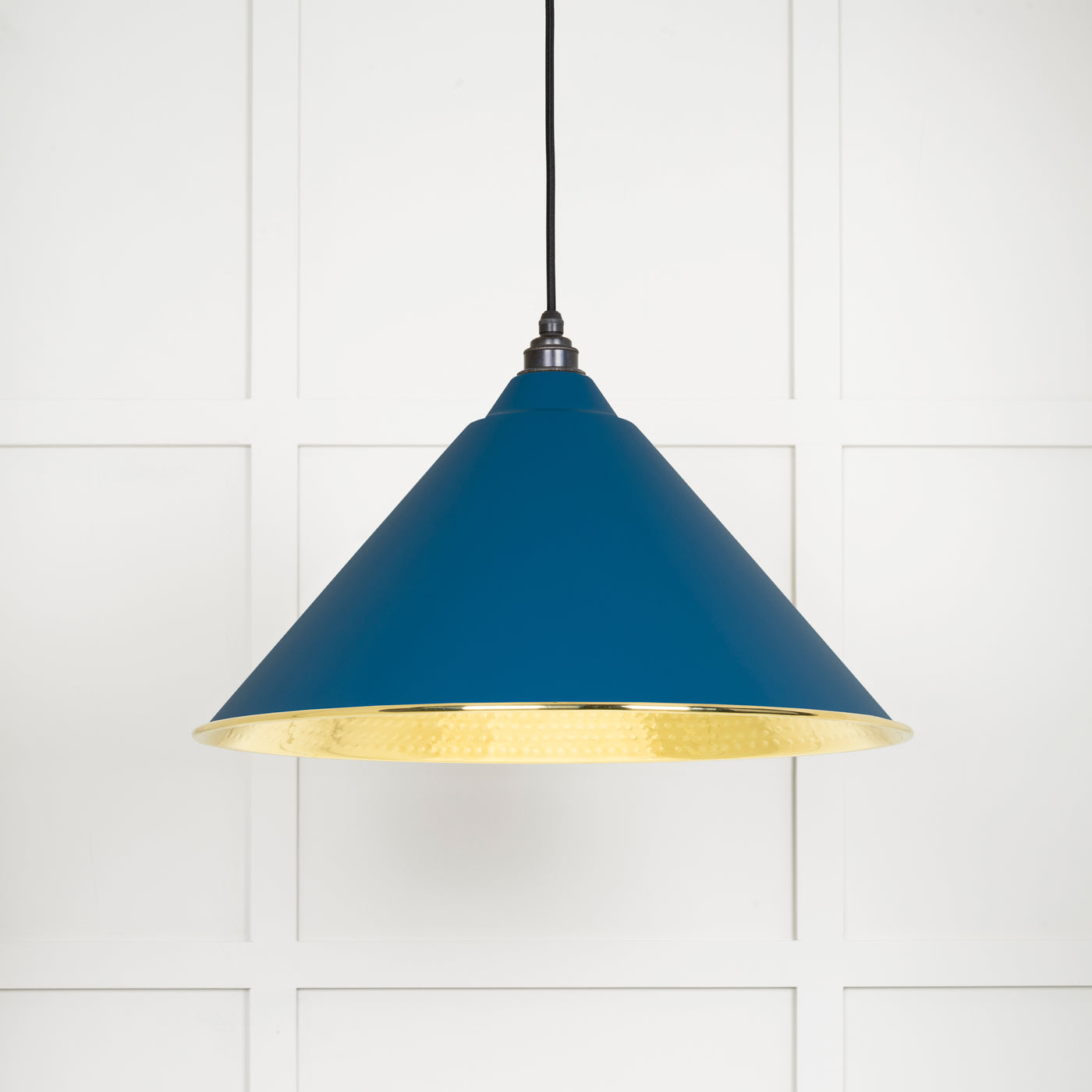 From The Anvil 49523U - Hammered Brass Hockley Pendant in Upstream  #finish_upstream