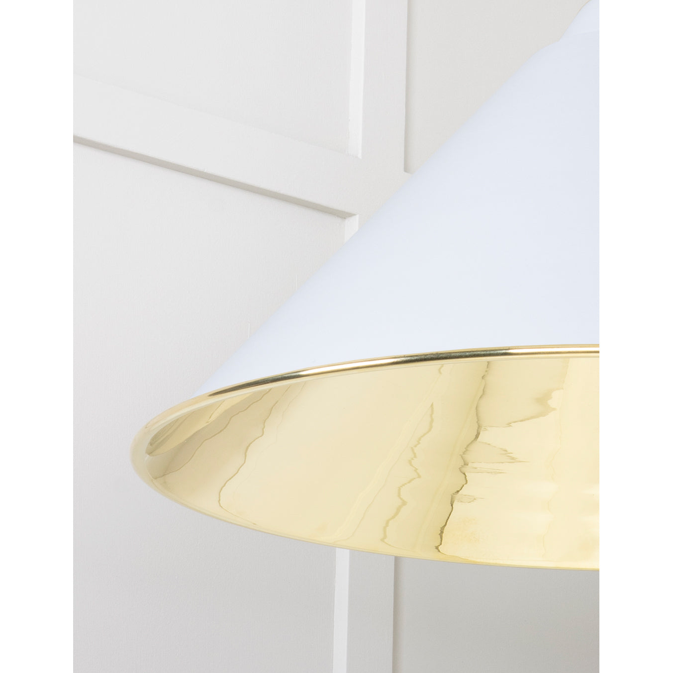 From The Anvil 49524BI - Smooth Brass Hockley Pendant in Birch #finish_birch