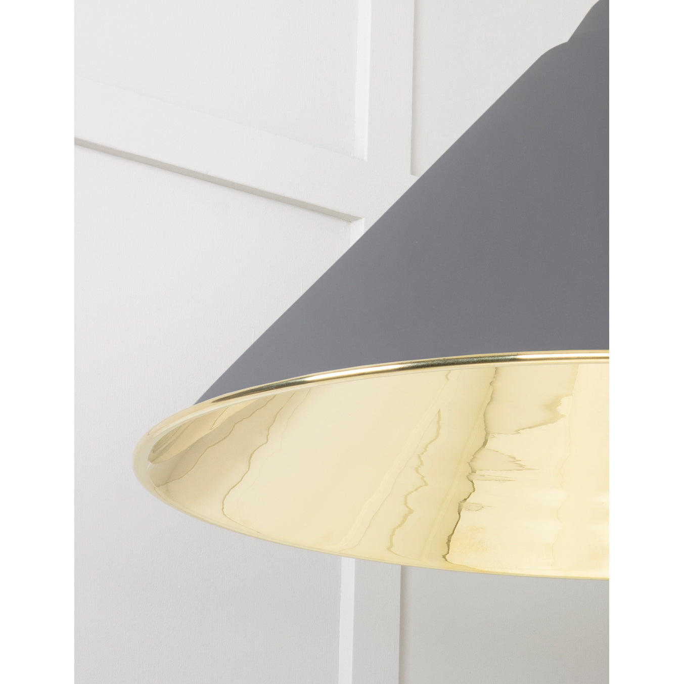 From The Anvil 49524BL - Smooth Brass Hockley Pendant in Bluff #finish_bluff