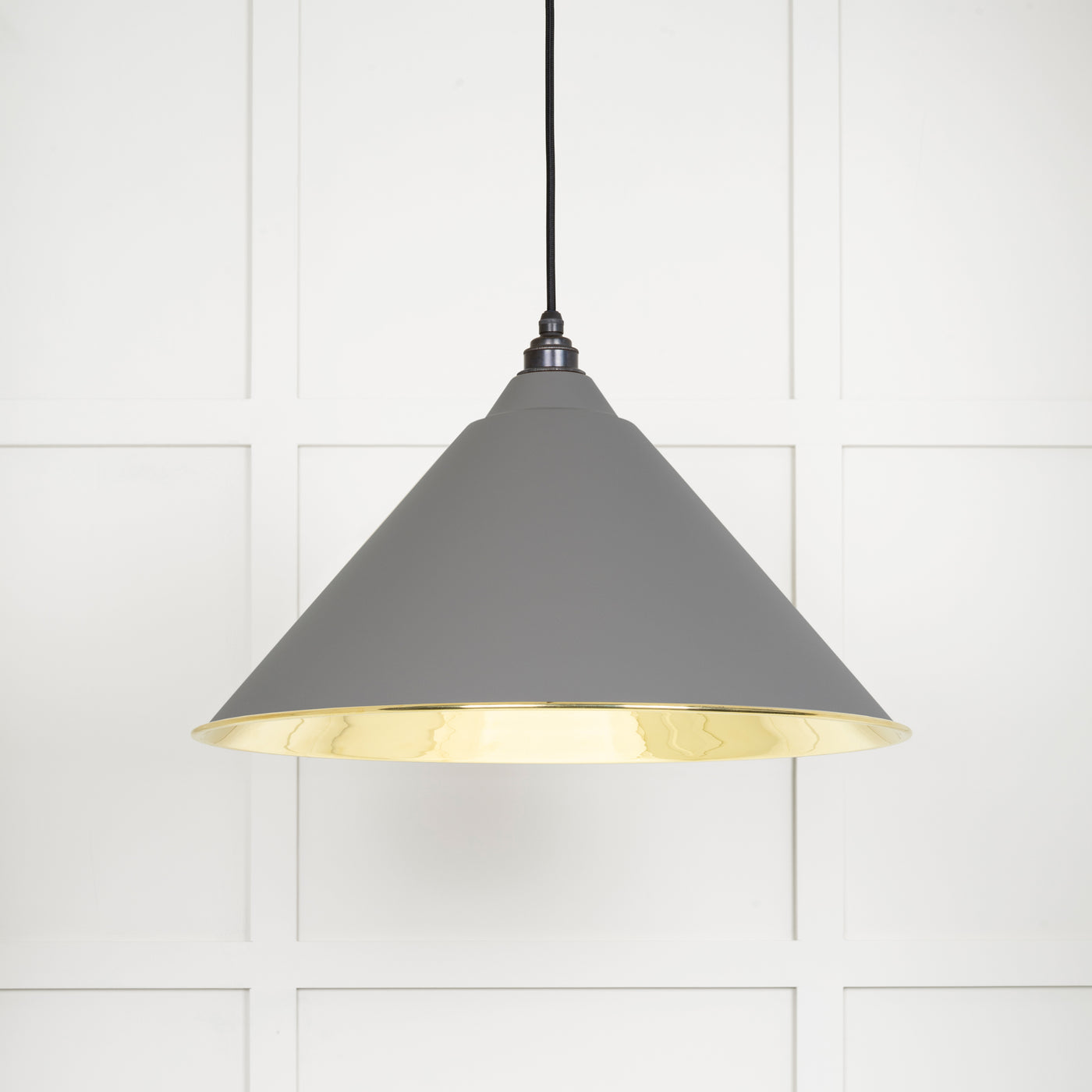 From The Anvil 49524BL - Smooth Brass Hockley Pendant in Bluff  #finish_bluff