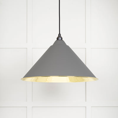 From The Anvil 49524BL - Smooth Brass Hockley Pendant in Bluff  #finish_bluff