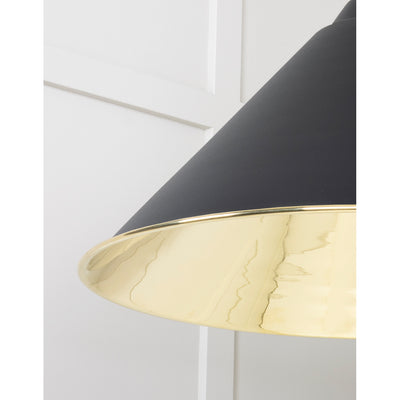 From The Anvil 49524EB - Smooth Brass Hockley Pendant in Elan Black #finish_elan-black