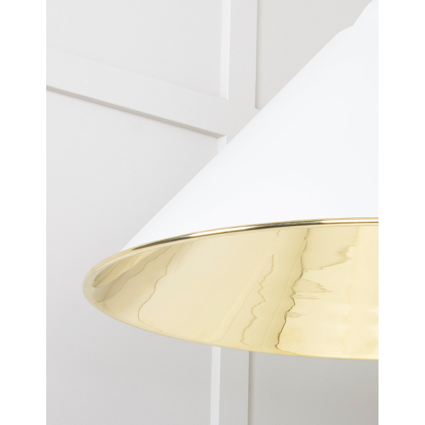 From The Anvil 49524F - Smooth Brass Hockley Pendant in Flock #finish_flock