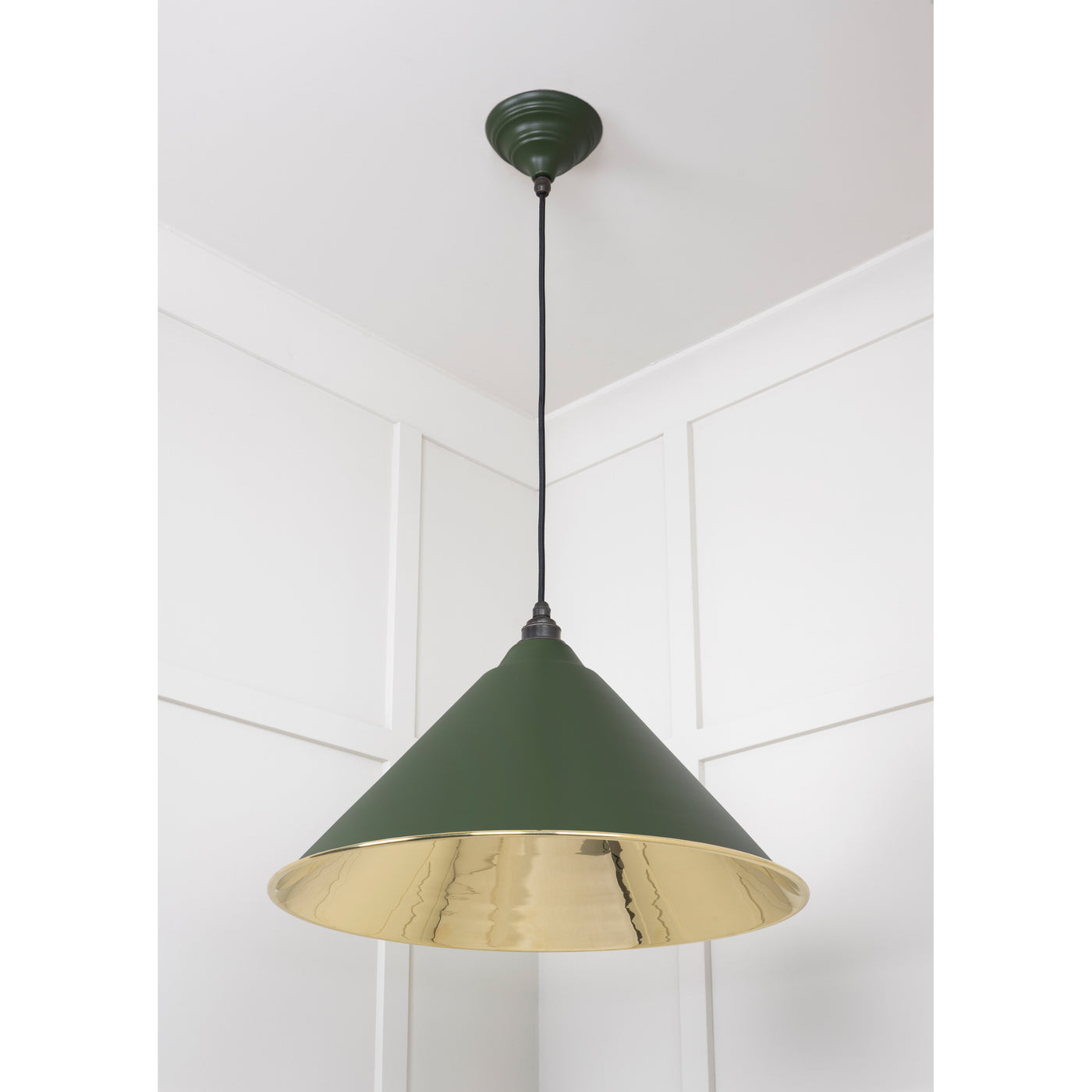 From The Anvil 49524H - Smooth Brass Hockley Pendant in Heath #finish_heath