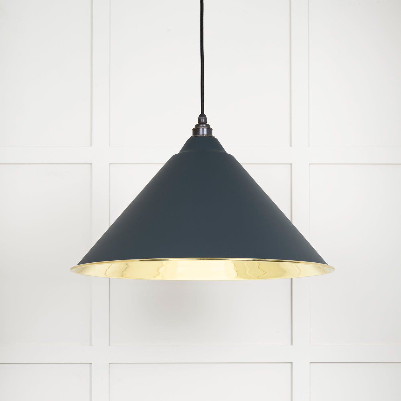 From The Anvil 49524SO - Smooth Brass Hockley Pendant in Soot  #finish_soot