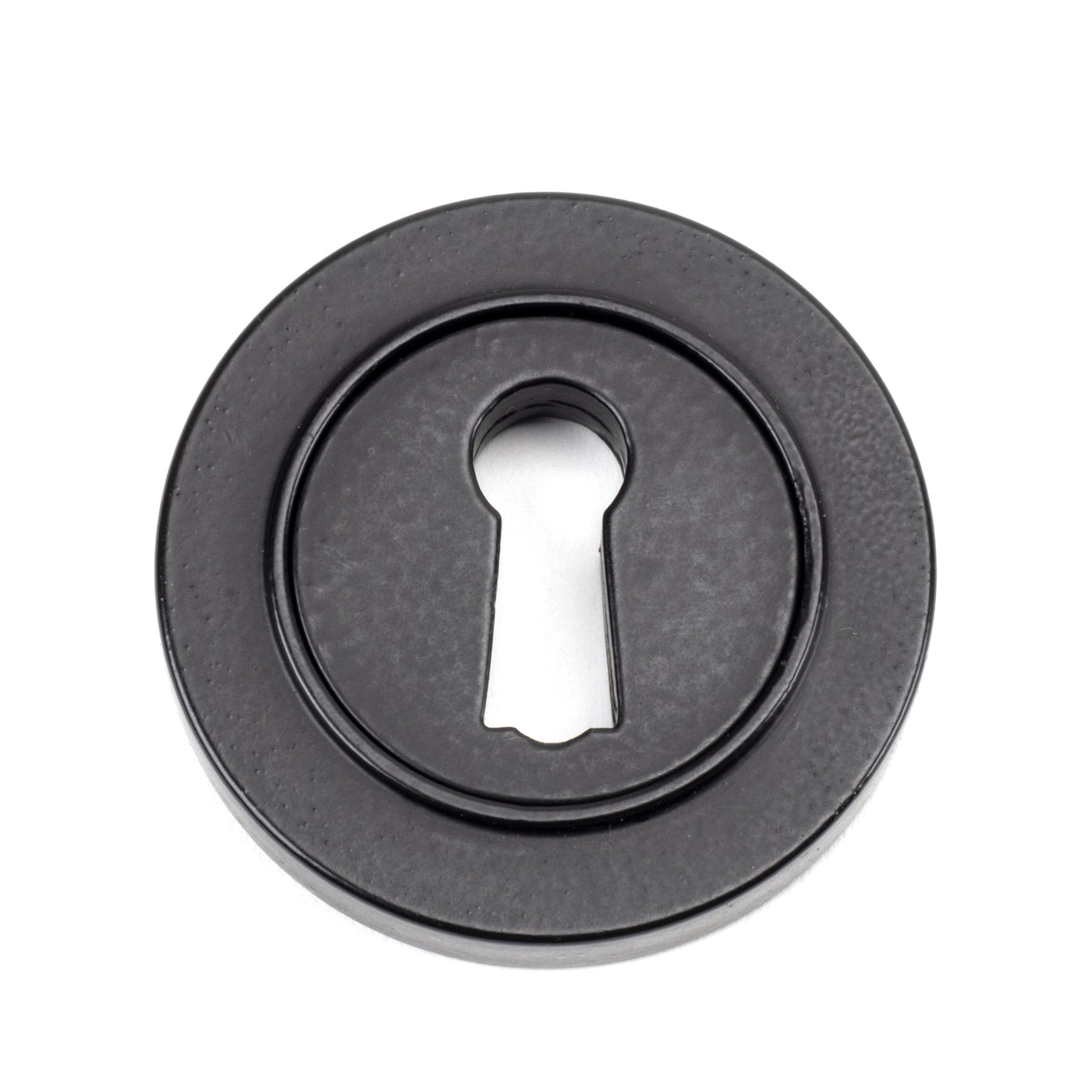 From The Anvil 46116 - Aged Bronze Round Escutcheon (Square) #finish_matt-black