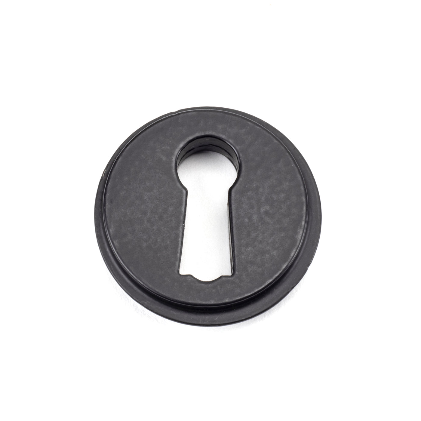 From The Anvil 49537 - Matt Black Round Escutcheon (Art Deco)