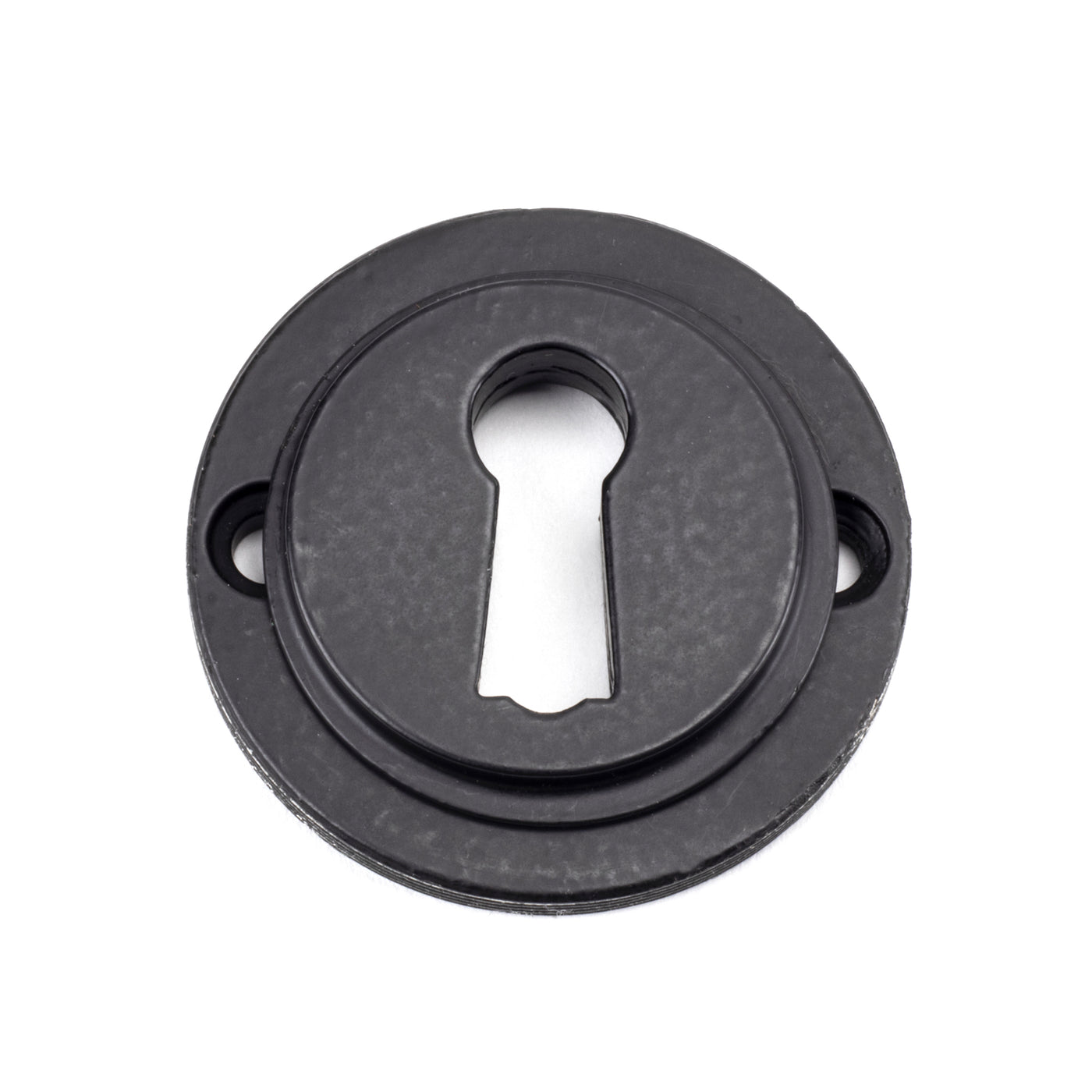 From The Anvil 49537 - Matt Black Round Escutcheon (Art Deco)