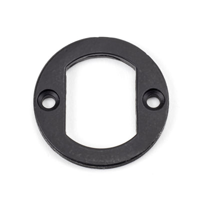 From The Anvil 49537 - Matt Black Round Escutcheon (Art Deco)