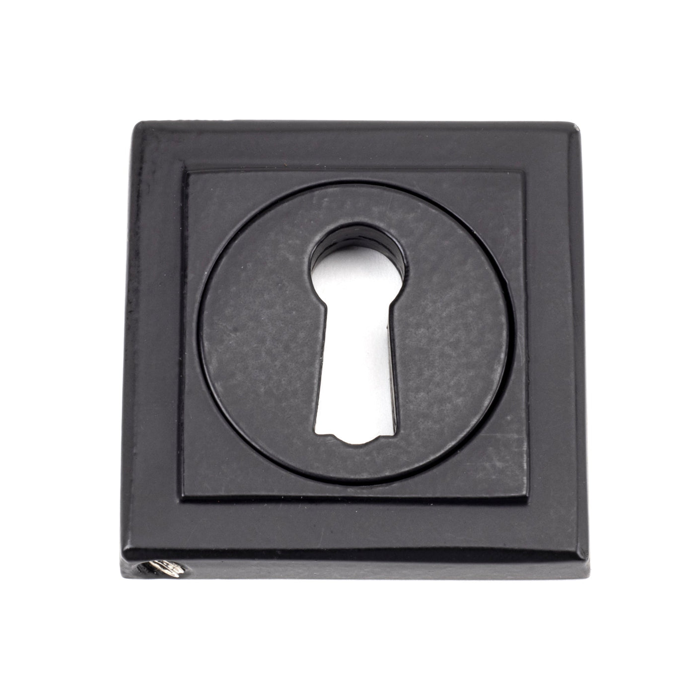 From The Anvil 46116 - Aged Bronze Round Escutcheon (Square) #finish_matt-black