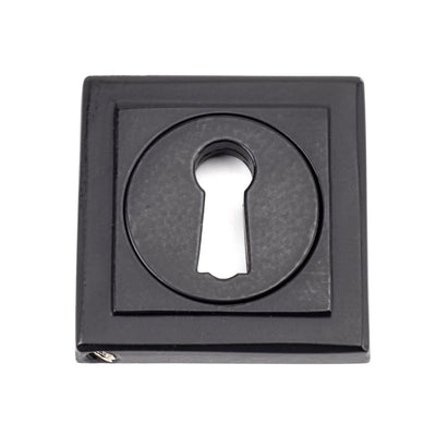 From The Anvil 46116 - Aged Bronze Round Escutcheon (Square) #finish_matt-black