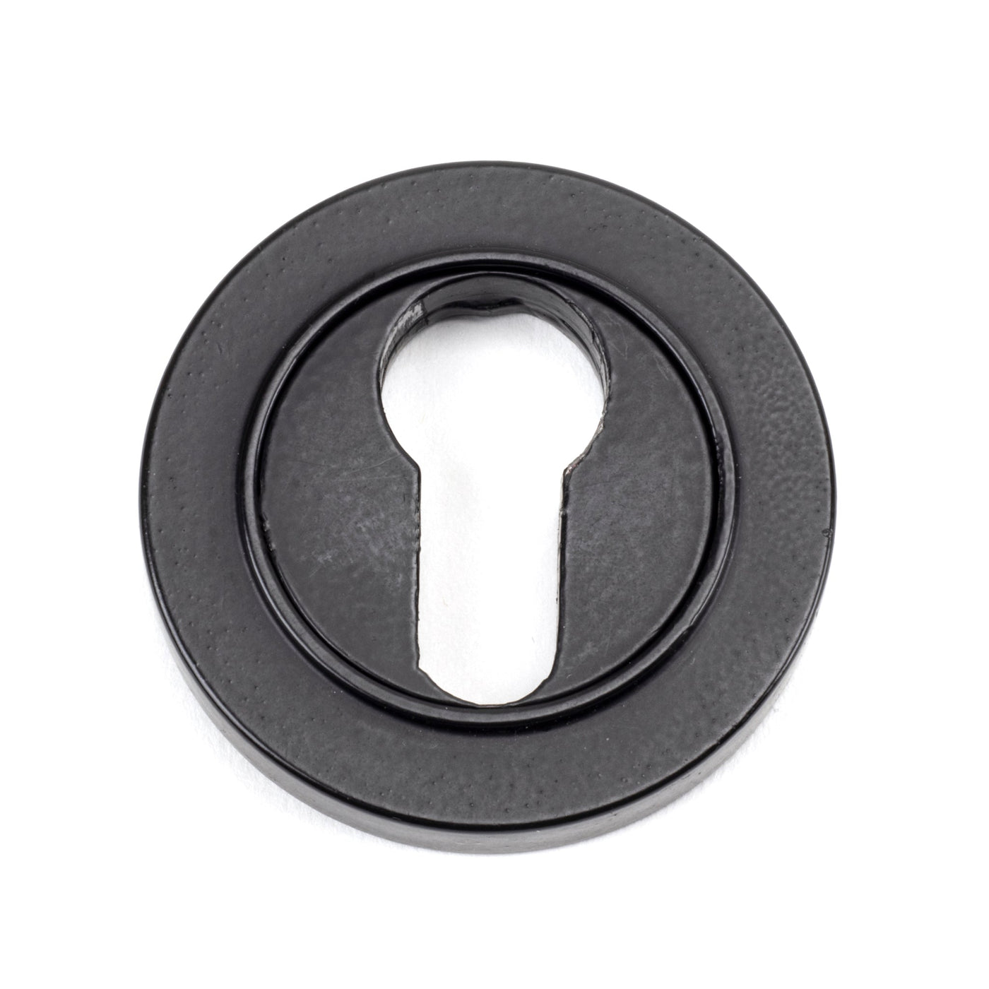 From The Anvil 46117 - Polished Bronze Round Escutcheon (Plain) #finish_matt-black