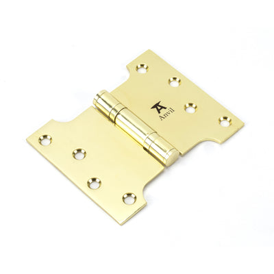 From The Anvil 49555 - Polished Brass 4" x 3" x 5" Parliament Hinge (pair) ss #finish_polished-brass