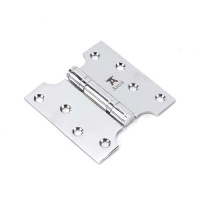 From The Anvil 49557 - Polished Chrome 4" x 2" x 4" Parliament Hinge (pair) ss #finish_polished-chrome