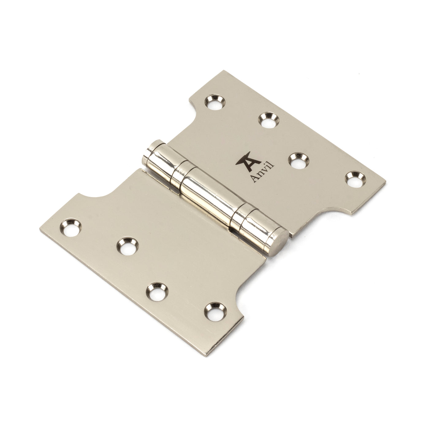 From The Anvil 49564 - Polished Nickel 4" x 3" x 5" Parliament Hinge (pair) ss #finish_polished-nickel