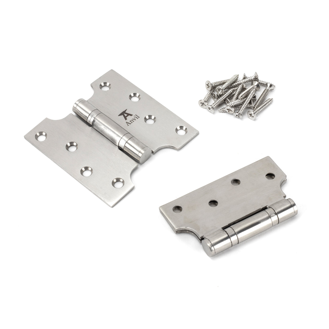 From The Anvil 49566 - Satin SS 4" x 2" x 4" Parliament Hinge (pair)