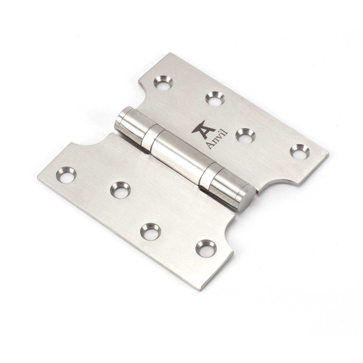 From The Anvil 49566 - Satin SS 4" x 2" x 4" Parliament Hinge (pair) #finish_satin-stainless-steel