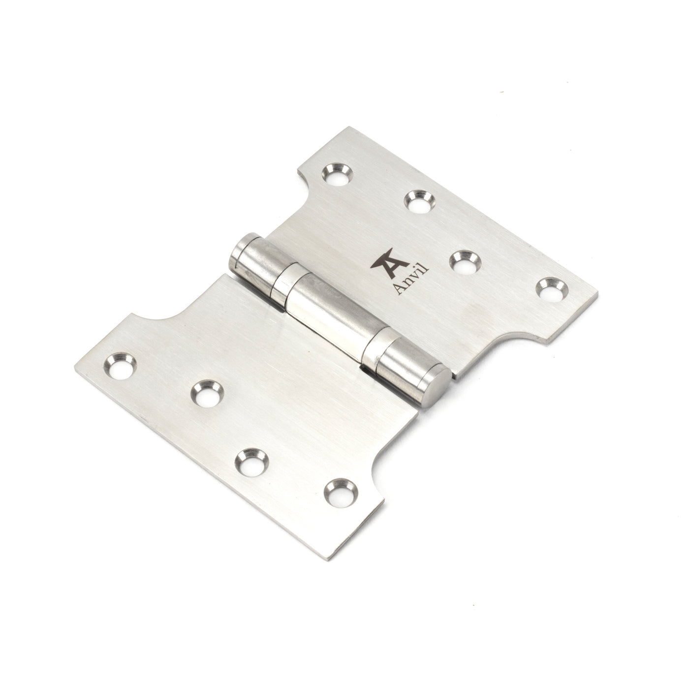 From The Anvil 49567 - Satin SS 4" x 3" x 5" Parliament Hinge (pair) #finish_satin-stainless-steel