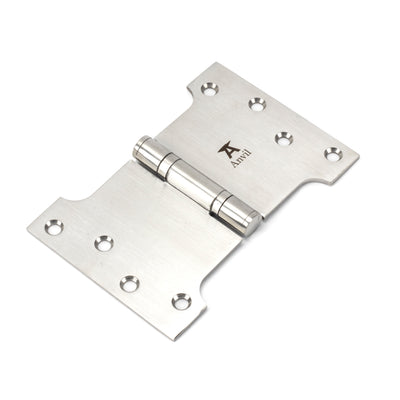 From The Anvil 49568 - Satin SS 4" x 4" x 6" Parliament Hinge (pair) #finish_satin-stainless-steel