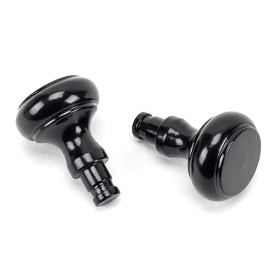 From The Anvil 49897 - Black Regency Curtain Finial (pair) #finish_black