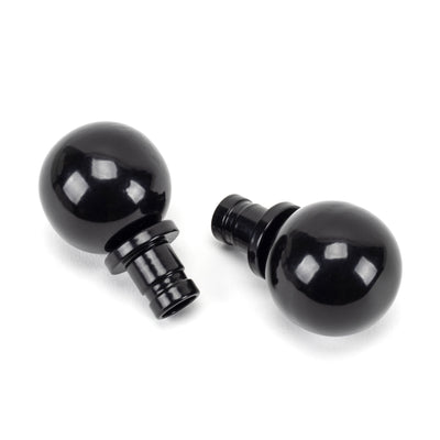 From The Anvil 49899 - Black Ball Curtain Finial (pair) #finish_black