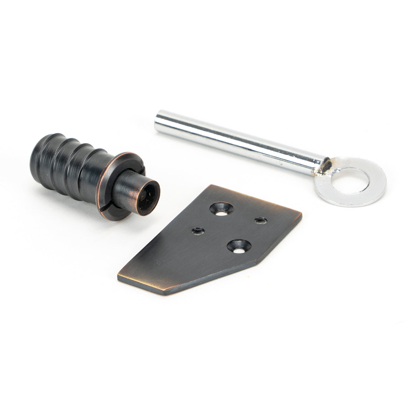 From The Anvil 49916 - Aged Bronze Key-Flush Sash Stop #finish_aged-bronze