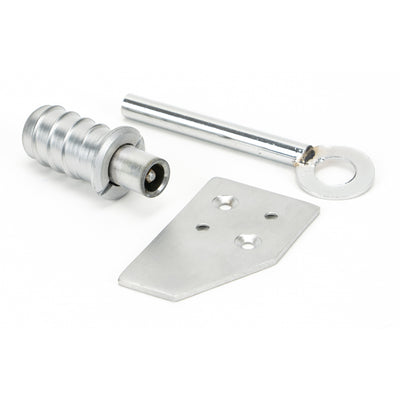 From The Anvil 49919 - Satin Chrome Key-Flush Sash Stop #finish_satin-chrome