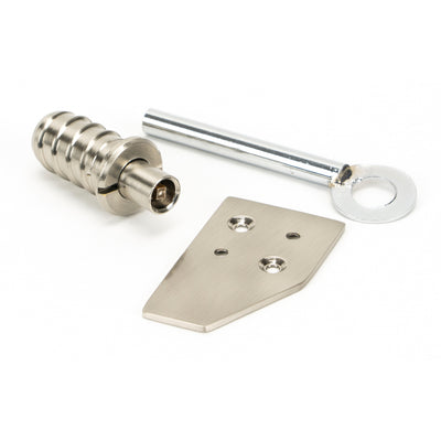 From The Anvil 49920 - Polished Nickel Key-Flush Sash Stop #finish_polished-nickel