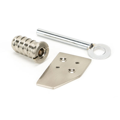 From The Anvil 49920 - Polished Nickel Key-Flush Sash Stop  #finish_polished-nickel