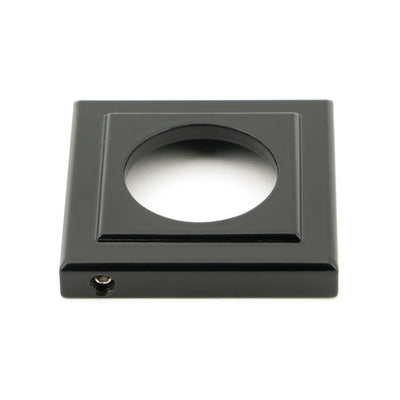 From The Anvil 49960 - Black Avon Round Lever on Rose Set (Square) - Unsprung