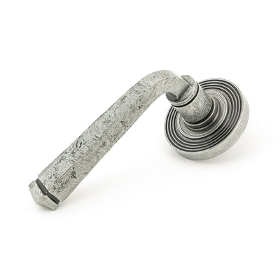 From The Anvil 49967 - Pewter Avon Round Lever on Rose Set (Beehive) - Unsprung #finish_pewter-patina