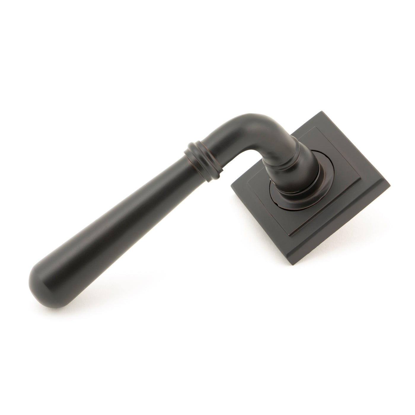 From The Anvil 50032 - Aged Bronze Newbury Lever on Rose Set (Square) - Unsprung #finish_aged-bronze