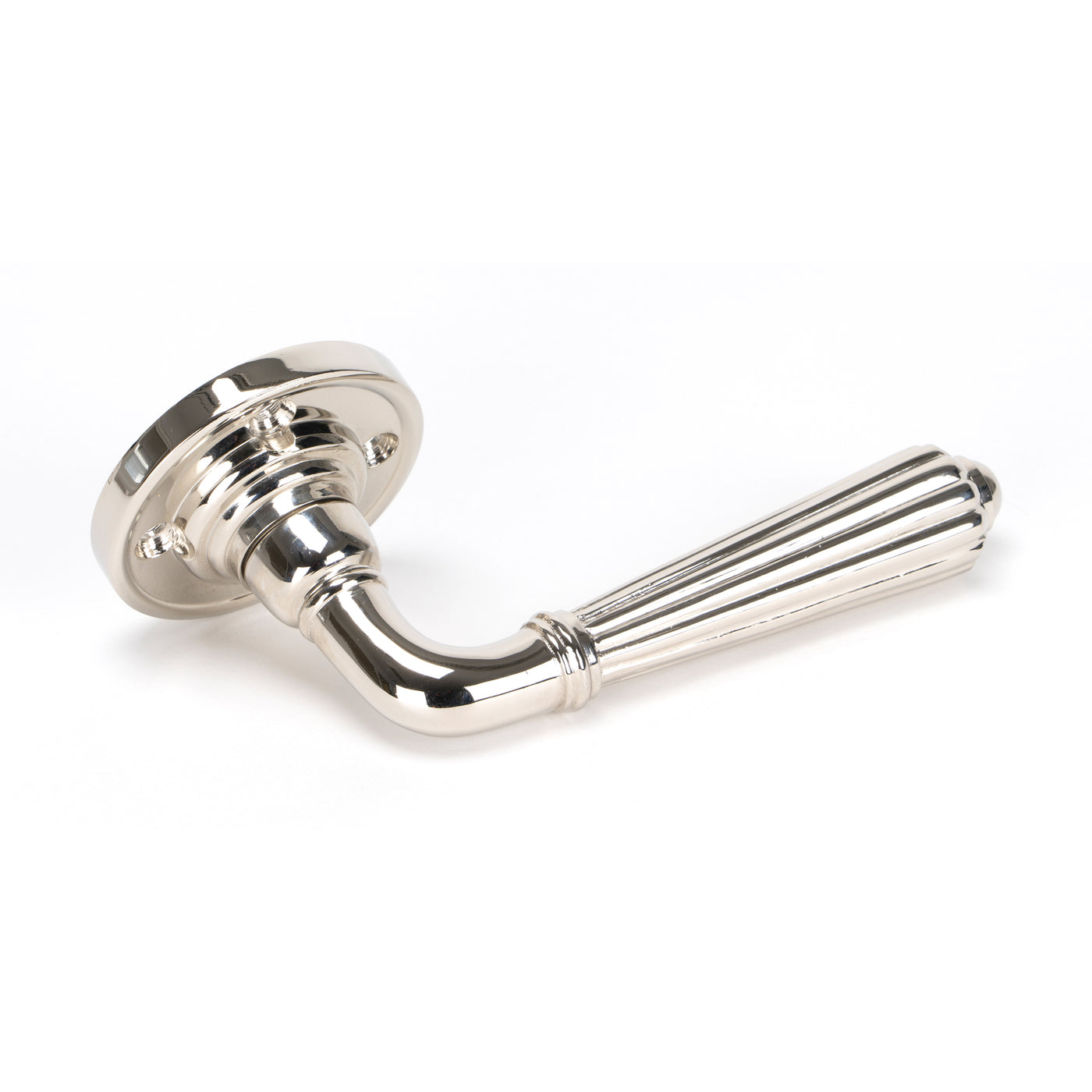 From The Anvil 50082 - Polished Nickel Hinton Lever on Rose Set - Unsprung