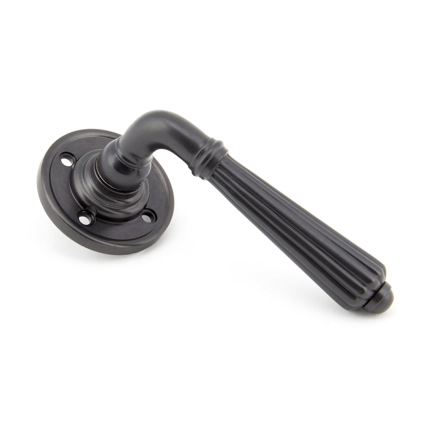 From The Anvil 50084 - Aged Bronze Hinton Lever on Rose Set - Unsprung #finish_aged-bronze